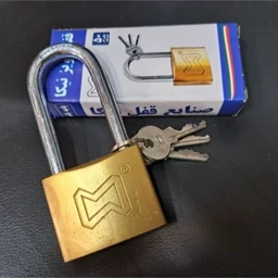 قفل آویز طرح برنجی 50 پایه بلند نیکا