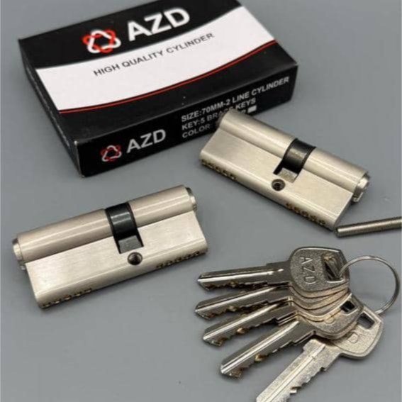 توپی درب (سیلندر) زینک کلید برنجی دوشیار AZD